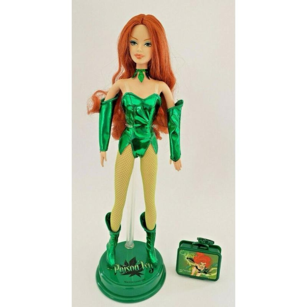 New Sealed! 2004 Mattel Barbie DC Comics Poison Ivy Doll w/ Lunchbox H1668 NRFB - Picture 2 of 9